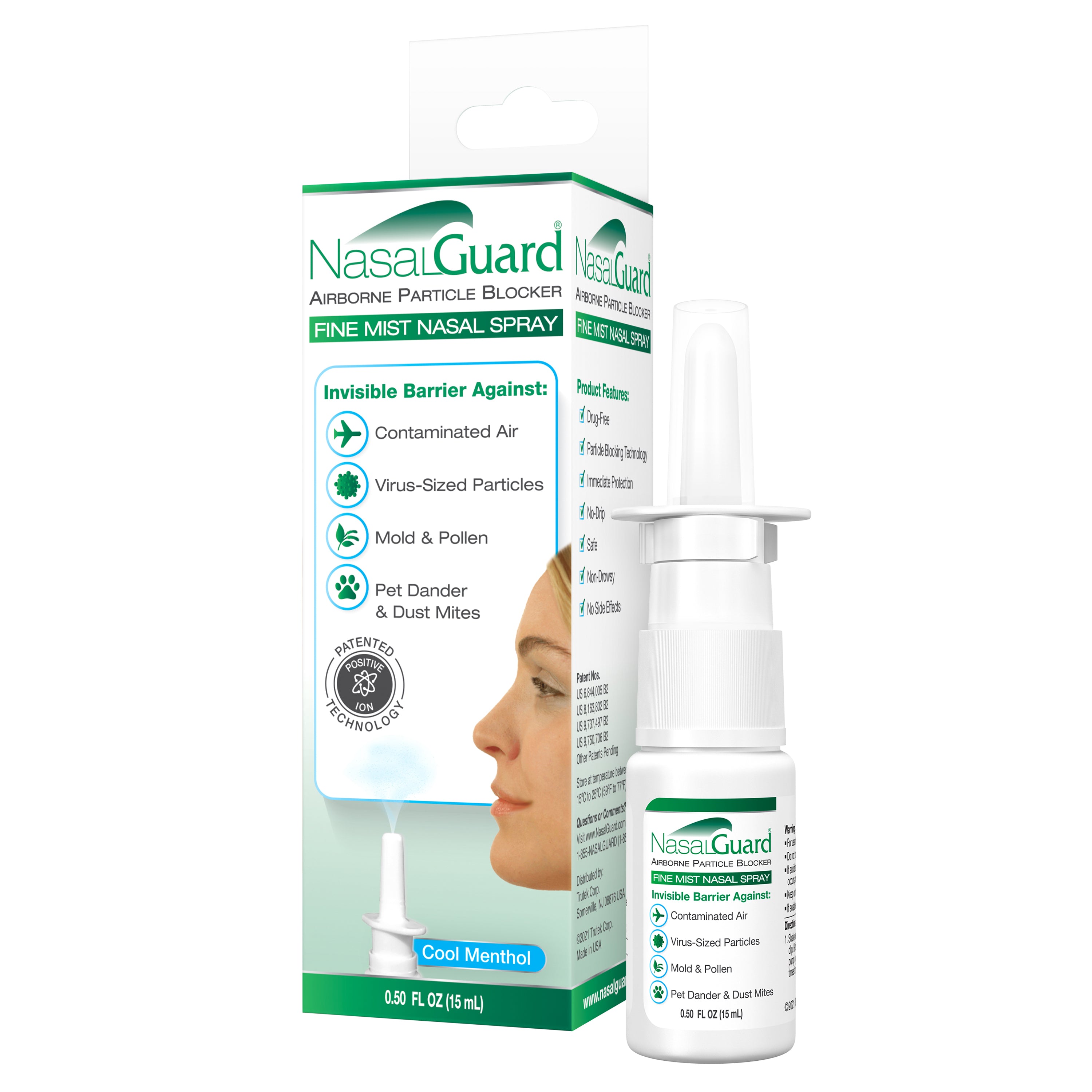 NasalGuard Fine Mist Nasal Spray | Nasal Moisturizer | Cool Menthol | 15mL